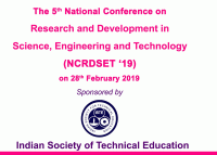 Fifth National Conference on Research and Development in Science, Engineering and Technology 19